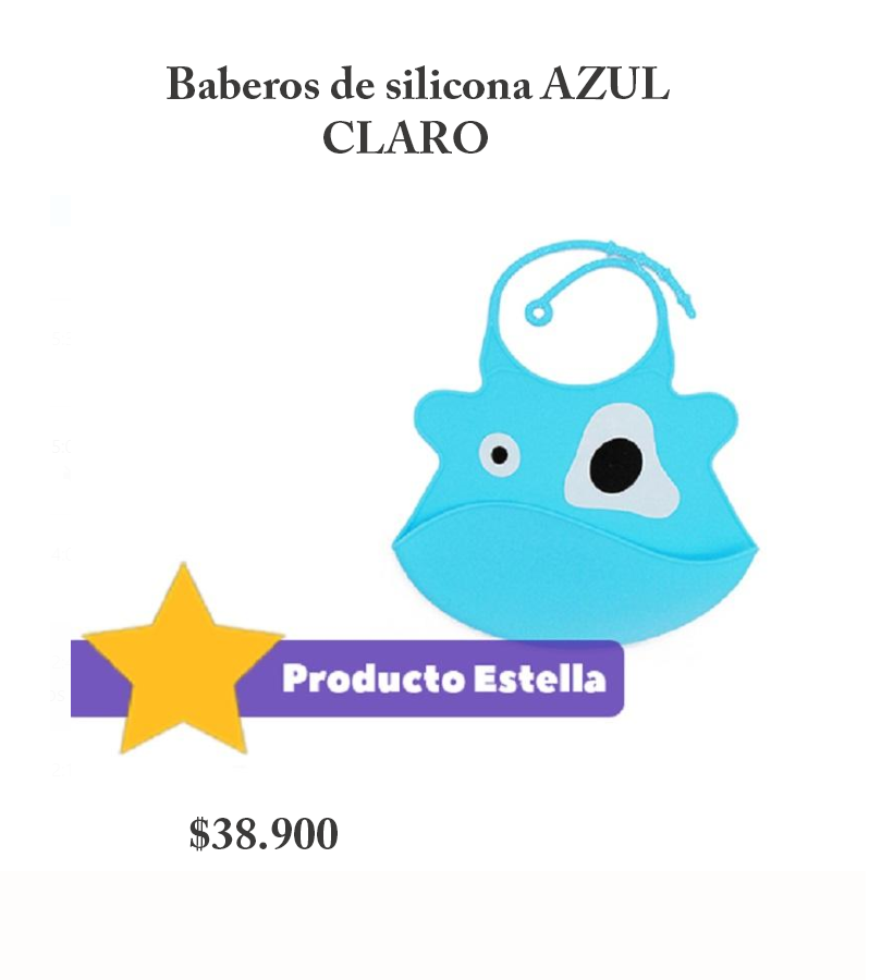 Baberos de silicona AMARILLO
