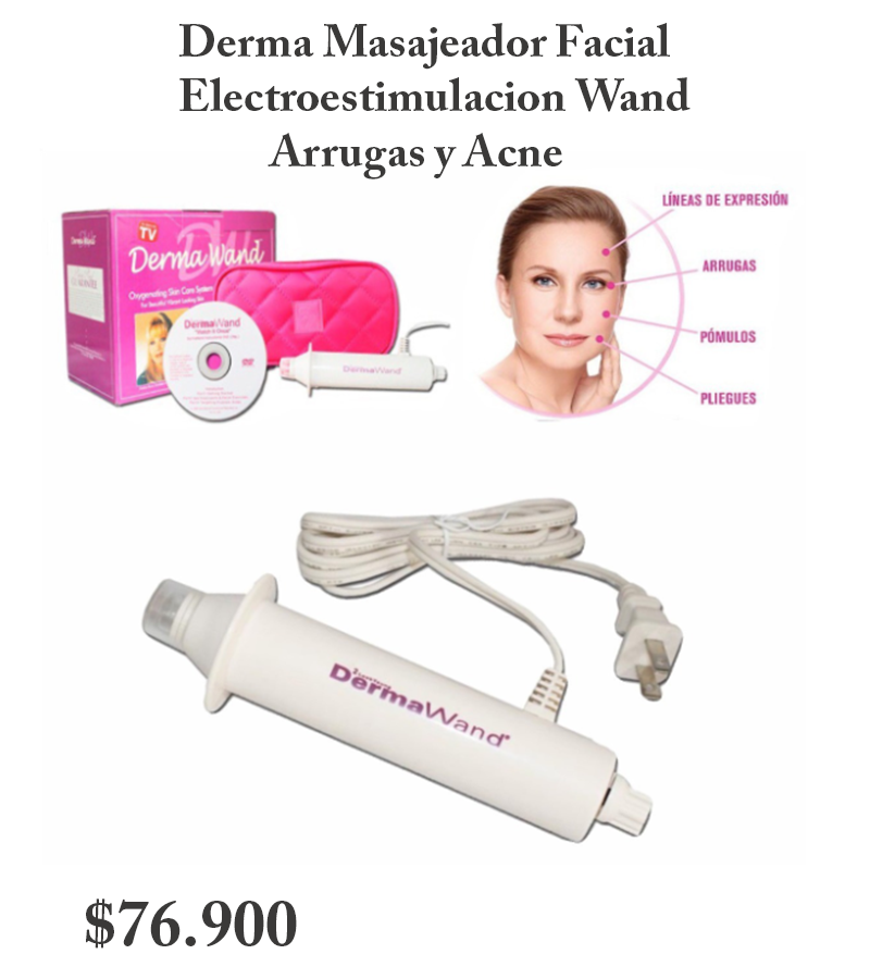 Derma Masajeador Facial Electroestimulacion Wand Arrugas y Acne