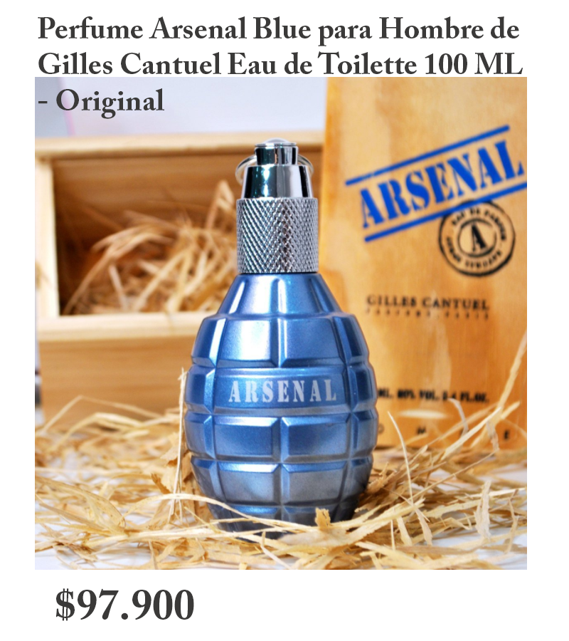 Perfume ​Arsenal Blue para Hombre de Gilles Cantuel Eau de Toilette 100 ML - Original