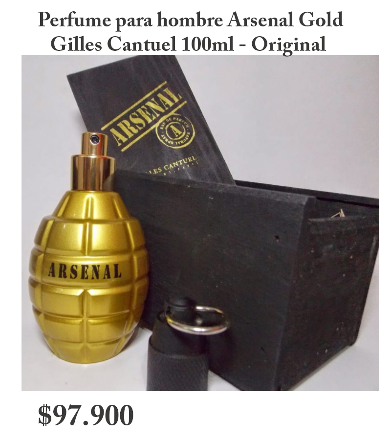 Perfume para hombre Arsenal Gold Gilles Cantuel 100ml - Original