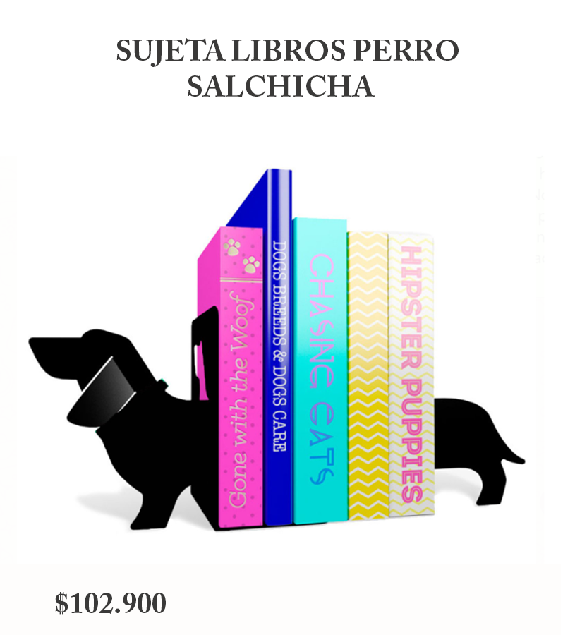 SUJETA LIBROS PERRO SALCHICHA