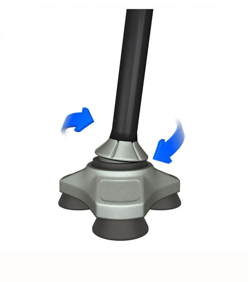 Bastón Plegable Caminador Ajustable Luz Led