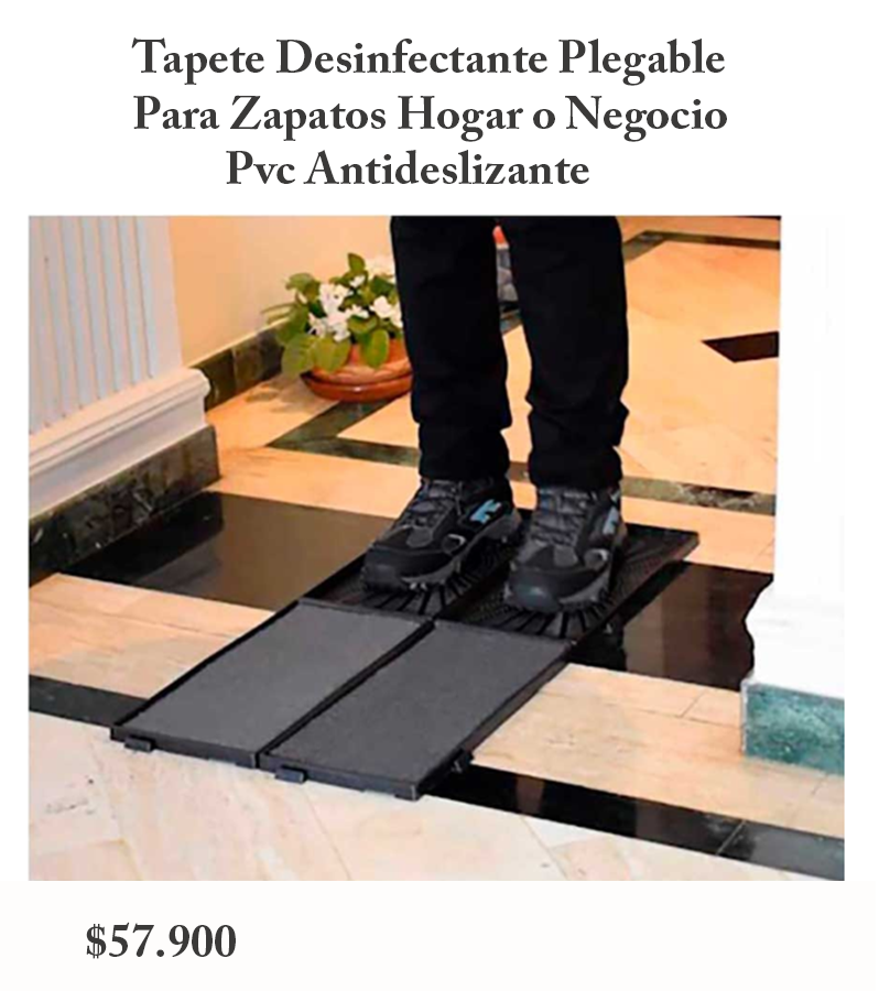 Tapete Desinfectante Plegable Para Zapatos Hogar o Negocio Pvc Antideslizante