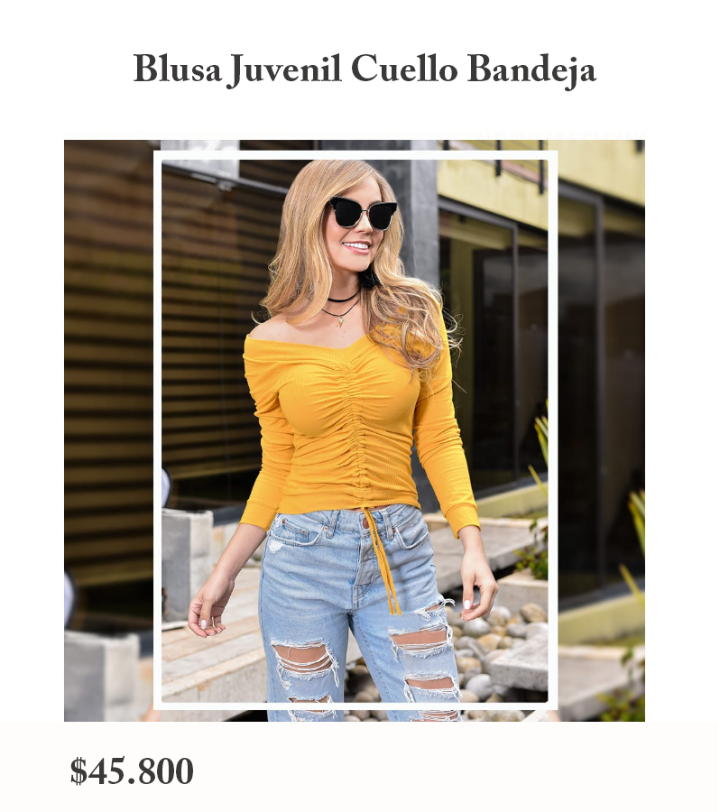 Blusa Juvenil Cuello Bandeja