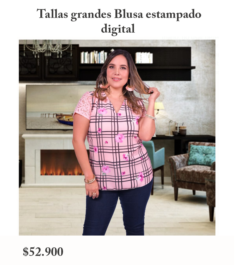 tallas grandes Blusa estampado digital
